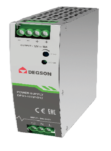 Bộ nguồn 24VDC gắn Dinrail,Nguồn tủ điện DPS1 – 75W – D24 – 02A(H) chính hãng Degson