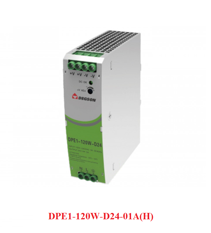 Bộ nguồn 24VDC  gắn Dinrail,Nguồn tủ điện DPE1 – 120W – D24 – 01A(H) chính hãng Degson