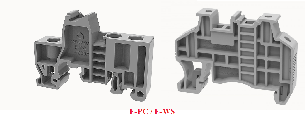 Chặn cuối E-PC ,E-WS  ,Được lắp đặt trên DIN Rail NS 35