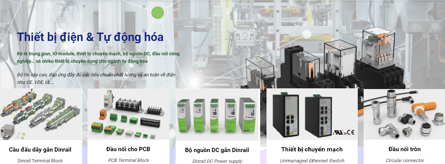 Đại lý phân phối các sản phẩm phụ kiện tủ điện Degson