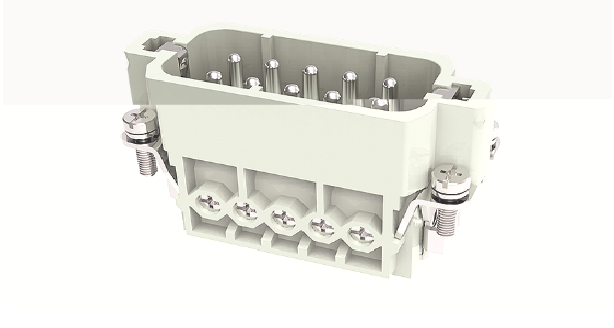 Đầu nối công nghiệp 10 chân + PE,đầu nối dương, Điện áp định mức:4KV ,250V, 16A, Dòng điện định mức:10A, Đầu nối vít