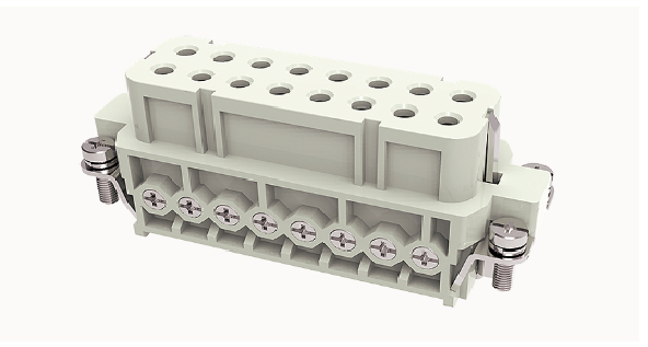 Đầu nối công nghiệp 16 chân + PE,đầu nối âm , Điện áp định mức:4KV ,250V, 16A, Dòng điện định mức:10A, Đầu nối vít