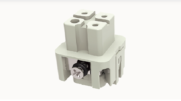 Đầu nối công nghiệp 3 chân + PE,đầu nối dương, Điện áp định mức:400/230V, Dòng điện định mức:10A, Đầu nối vít