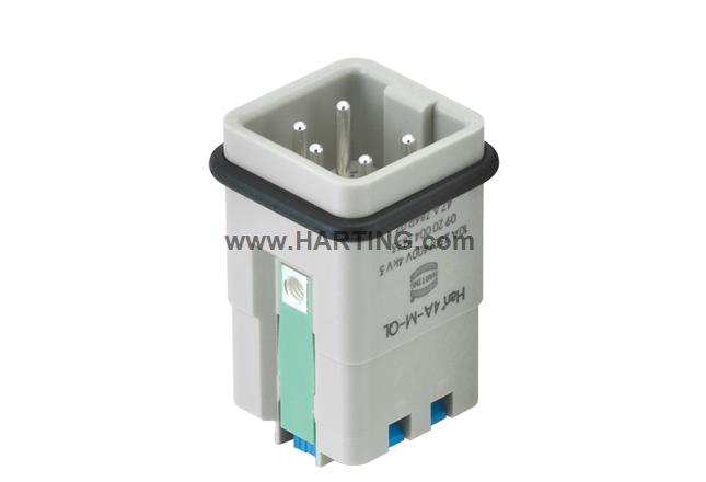 Đầu nối điện công nghiệp, Han A ,4 chân + PE, Jack cắm đực, chân + PE,Han 4A,Series vỏ 3 A.