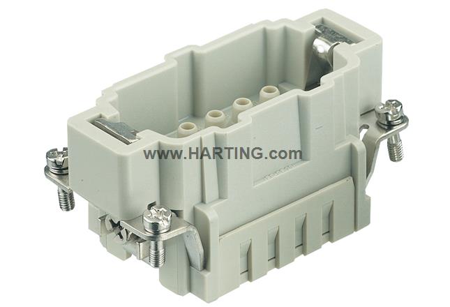 Đầu nối điện công nghiệp, Han E ,10 chân + PE, Jack cắm đực,10 chân + PE,Han E,Series vỏ Han 10 B.