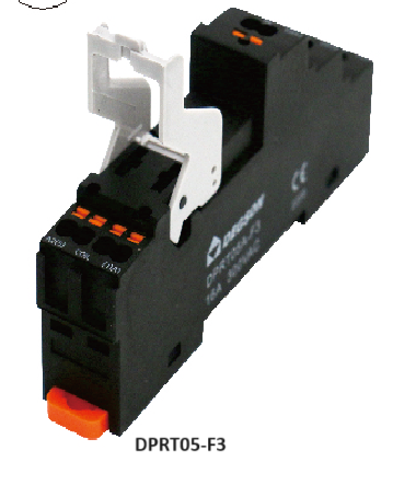 Đế Rơle trung gian loại DPRT05-F3-00A(H）5 chân dẹp nhỏ / 16A (dạng Push-in)