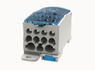 Hộp nối cáp 125A, 1 cực  (6 ngõ ra) hãng Degson,hộp chia nguồn 1 vào 6 ra ,125A