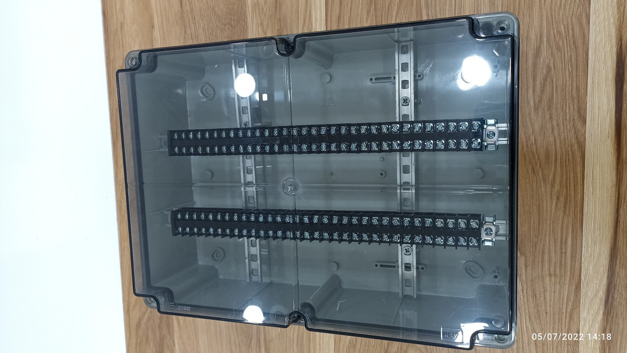 Hộp nối dây điện chống nước nhựa ABS IP67 nắp trong kết hợp lắp sẵn Metebox