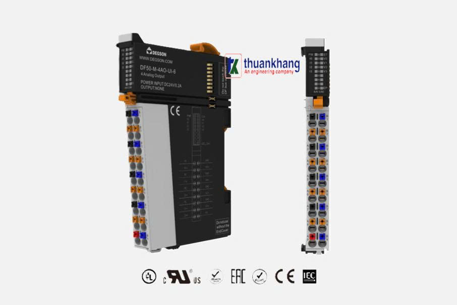 I/O MODULE , MÔ-ĐUN MỞ RỘNG VỚI 4 KÊNH ĐẦU RA ANALOG (DF50-M-4AO-UI-6)