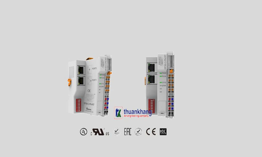 I/O MODULE, GIAO DIỆN PROFINET, 2 Cổng RJ45,MỞ RỘNG LÊN ĐẾN 32 MÔ-ĐUN,DF58-C-PN-RT