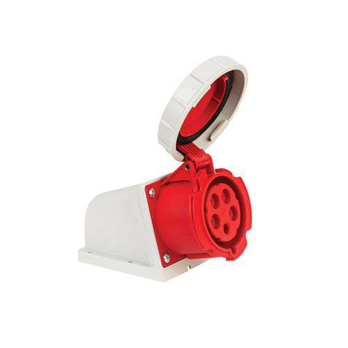 Ổ cắm công nghiệp gắn nổi, loại kín nước IP67, 3P+N  + PE,32A, IP67,6H