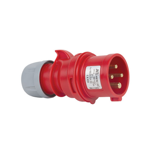 Phích cắm công nghiệp,Cắm thẳng 16A 380-415V 3P + PE 6 h IP44 Kết nối nhanh