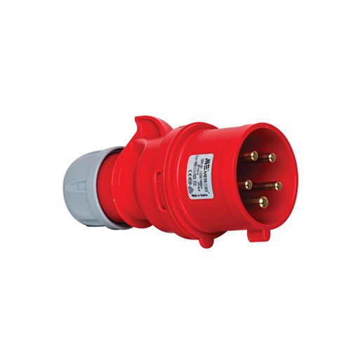 Phích cắm công nghiệp,Cắm thẳng 32A 380-415V 3P+N + PE 6 h IP44 Kết nối nhanh