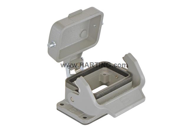 Phụ kiện đế đầu nối dây điện Han 6B,dùng cho các dòng (Series : Han E ...) có nắp che chống bụi.