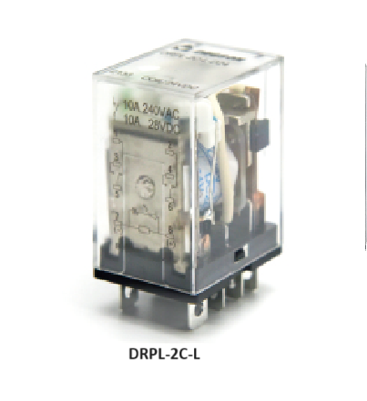 Rơle trung gian loại DRPL-2C-L-D24-02AH,2 Cực,10A / 24VDC, 8 chân dẹp lớn.