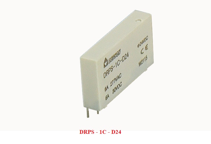 Rơle trung gian loại DRPS-1C-D24-06A(H)  5 chân siêu mỏng , 24VDC/6A