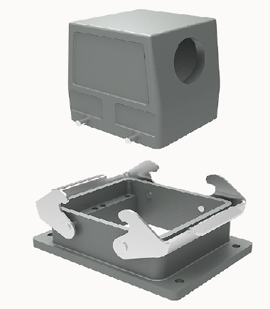 Vỏ và đế cho đầu nối công nghiệp cho các dòng (Series DE-032) 2 khóa